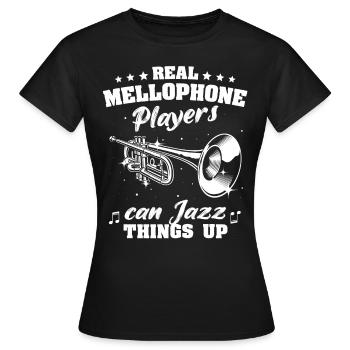 Instruments à vent, instrument, trompette, bugle - T-shirt Femme - noir - Devant - AI Model Female 172 dark (172cm)