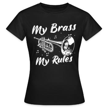 Trompettes de cuivres - T-shirt Femme - noir - Devant - AI Model Female 172 dark (172cm)
