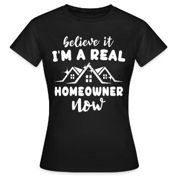 Propriétaire - T-shirt Femme - noir - Devant - AI Model Female 172 dark (172cm)