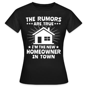 Propriétaire - T-shirt Femme - noir - Devant - AI Model Female 172 dark (172cm)