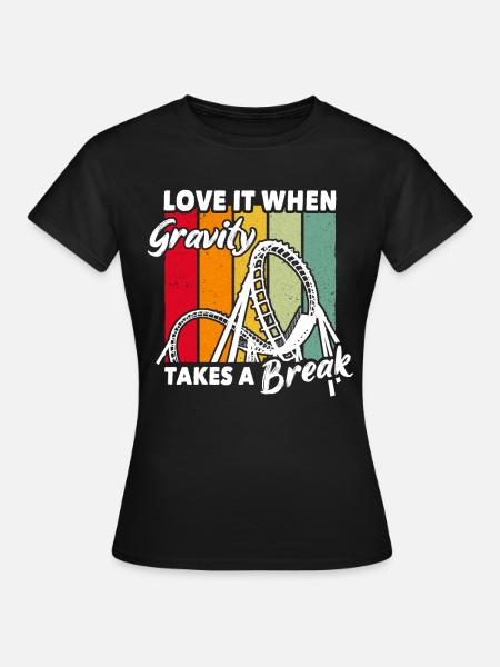 Achterbahn Roller Coaster - Frauen T-Shirt - Schwarz