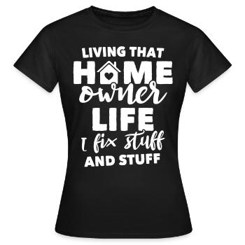 Propriétaire - T-shirt Femme - noir - Devant - AI Model Female 172 dark (172cm)