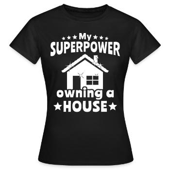 Propriétaire - T-shirt Femme - noir - Devant - AI Model Female 172 dark (172cm)