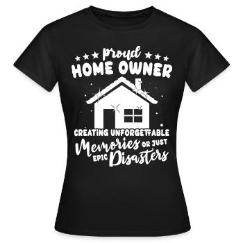 Propriétaire - T-shirt Femme - noir - Devant - AI Model Female 172 dark (172cm)