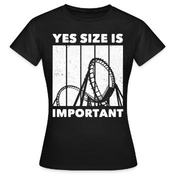Roller Coaster Roller Coaster Rider - Women's T-Shirt - black - Front - AI Model Female 172 dark (172cm)