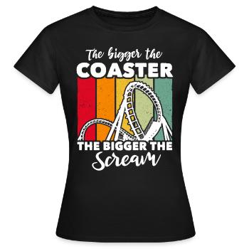 Roller Coaster Roller Coaster Lovers - Women's T-Shirt - black - Front - AI Model Female 172 dark (172cm)