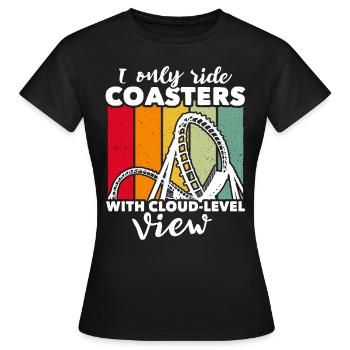 Roller Coaster Roller Coaster Lovers - Women's T-Shirt - black - Front - AI Model Female 172 dark (172cm)