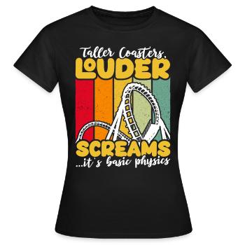 Roller Coaster Roller Coaster Riders - Women's T-Shirt - black - Front - AI Model Female 172 dark (172cm)