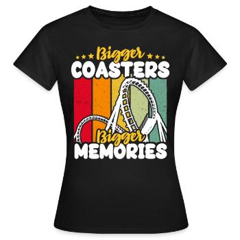 Roller Coaster Roller Coaster Riders - Women's T-Shirt - black - Front - AI Model Female 172 dark (172cm)