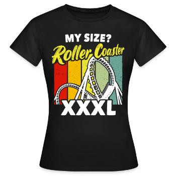 Roller Coaster Roller Coaster Riders - Women's T-Shirt - black - Front - AI Model Female 172 dark (172cm)