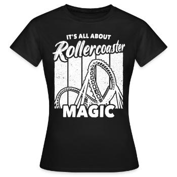 Roller Coaster Roller Coaster Riders - Women's T-Shirt - black - Front - AI Model Female 172 dark (172cm)