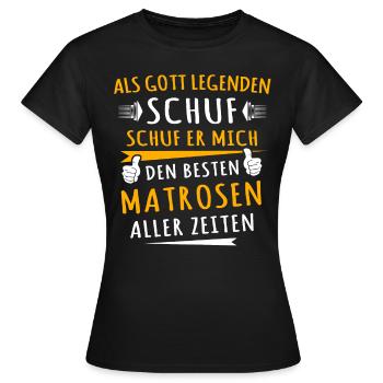 Matrose - Frauen T-Shirt - Schwarz - Vorne - AI Model Female 172 dark (172cm)