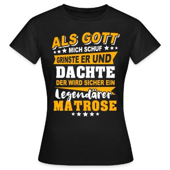 Matrose Sprüche - Frauen T-Shirt - Schwarz - Vorne - AI Model Female 172 dark (172cm)