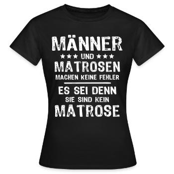 Matrose - Frauen T-Shirt - Schwarz - Vorne - AI Model Female 172 dark (172cm)