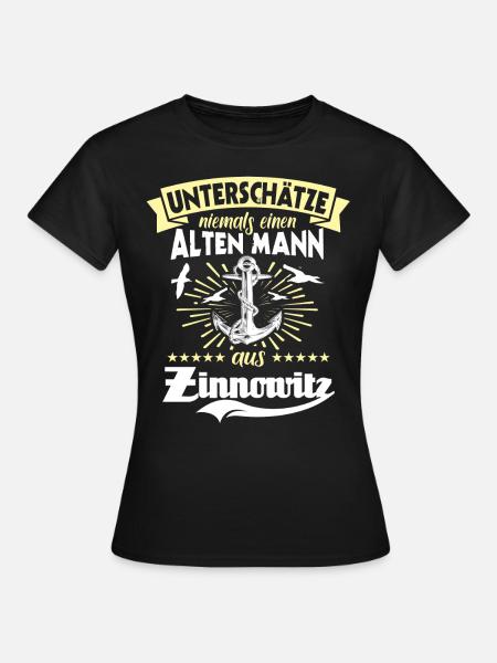 Unterschätze Zinnowitz Mann - Frauen T-Shirt - Schwarz