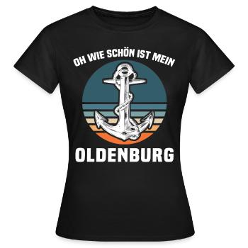 Oldenburg Sprüche Oldenburger - Frauen T-Shirt - Schwarz - Vorne - AI Model Female 172 dark (172cm)