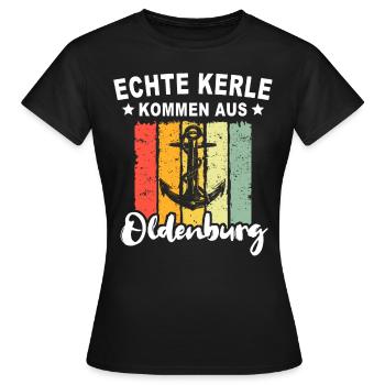 Oldenburg Sprüche Oldenburger - Frauen T-Shirt - Schwarz - Vorne - AI Model Female 172 dark (172cm)