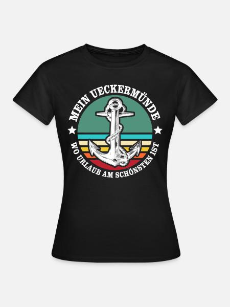 Ueckermünde Urlaub - Frauen T-Shirt - Schwarz