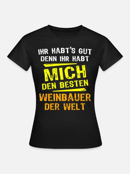 Weinbauer Geschenk - Frauen T-Shirt - Schwarz
