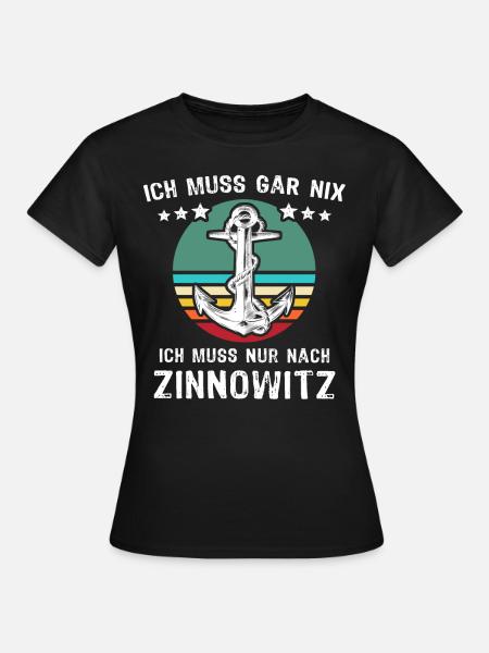 Zinnowitz Urlaub - Frauen T-Shirt - Schwarz