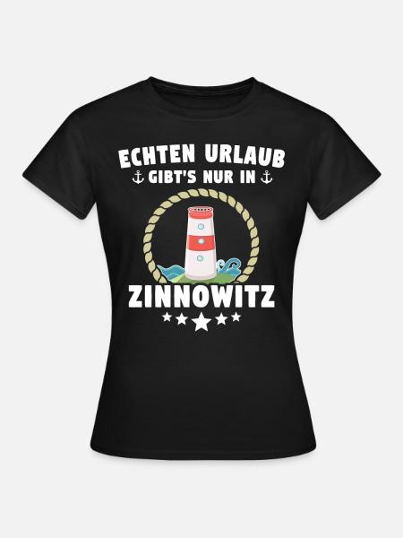 Zinnowitz Urlaub - Frauen T-Shirt - Schwarz