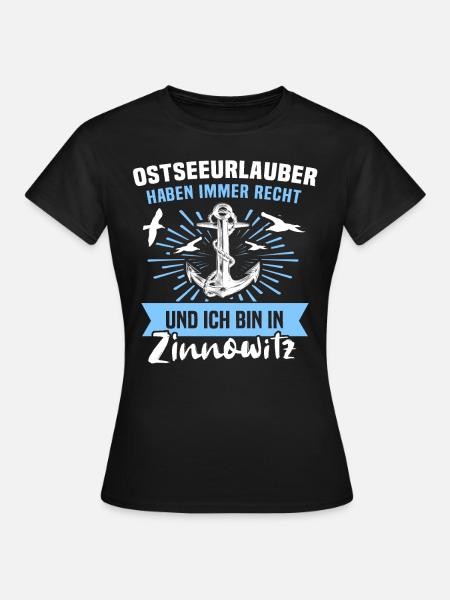 Zinnowitz Ferien - Frauen T-Shirt - Schwarz