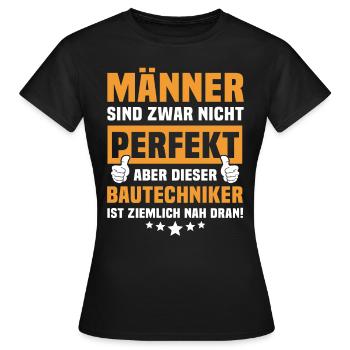 Lustige Bautechniker Sprüche - Frauen T-Shirt - Schwarz - Vorne - AI Model Female 172 dark (172cm)
