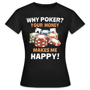 Poker Poker Players - Women's T-Shirt - black - Front - AI Model Female 172 dark (172cm)