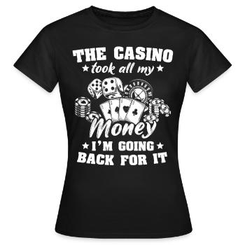 Casino Casino Players - Women's T-Shirt - black - Front - AI Model Female 172 dark (172cm)