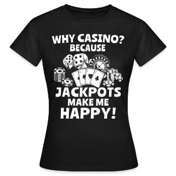 Casino - T-shirt Femme - noir - Devant - AI Model Female 172 dark (172cm)