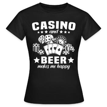 Casino Gambling - Women's T-Shirt - black - Front - AI Model Female 172 dark (172cm)