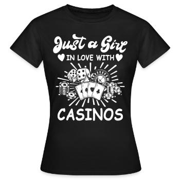 Casino - T-shirt Femme - noir - Devant - AI Model Female 172 dark (172cm)