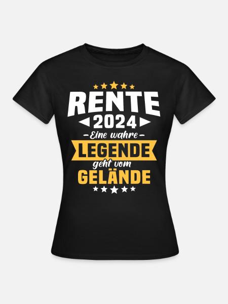 Rentner 2024 Rente - Frauen T-Shirt - Schwarz