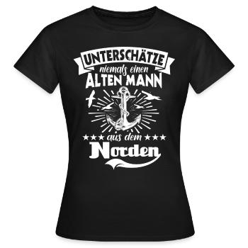 Norden Nordener Norddeutsche - Frauen T-Shirt - Schwarz - Vorne - AI Model Female 172 dark (172cm)