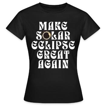 Sonnenfinsternis 2024 - Frauen T-Shirt - Schwarz - Vorne - AI Model Female 172 dark (172cm)