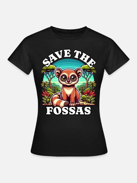 Fossa Fossas - Frauen T-Shirt - Schwarz
