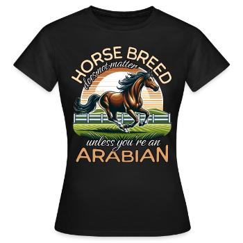 Araber - Frauen T-Shirt - Schwarz - Vorne - AI Model Female 172 dark (172cm)