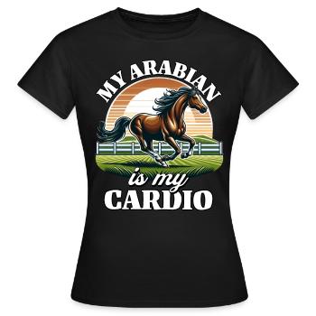 Araber Cardio - Frauen T-Shirt - Schwarz - Vorne - AI Model Female 172 dark (172cm)