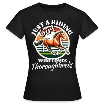 Fille pur-sang - T-shirt Femme - noir - Devant - AI Model Female 172 dark (172cm)