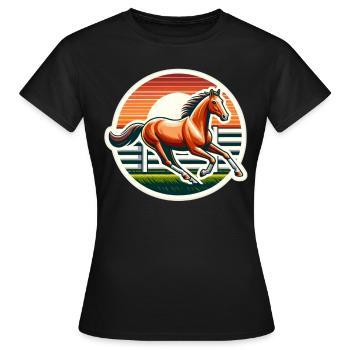 Cavalier pur-sang - T-shirt Femme - noir - Devant - AI Model Female 172 dark (172cm)