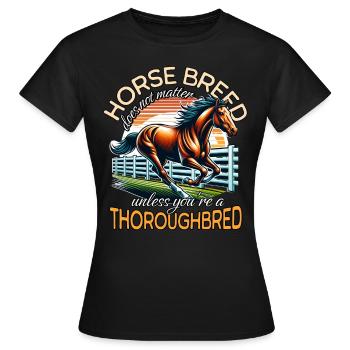Pur-sang - T-shirt Femme - noir - Devant - AI Model Female 172 dark (172cm)