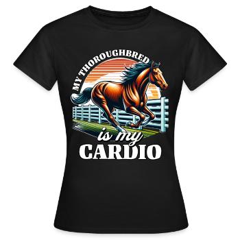 Cardio pur-sang - T-shirt Femme - noir - Devant - AI Model Female 172 dark (172cm)