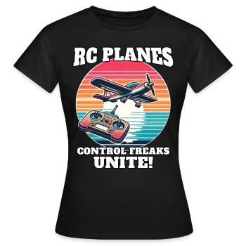 Maquette d’avion Maquette d’avion - T-shirt Femme - noir - Devant - AI Model Female 172 dark (172cm)
