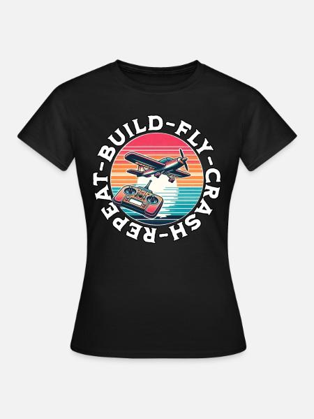 Modellflugzeug RC Flugzeug - Frauen T-Shirt - Schwarz