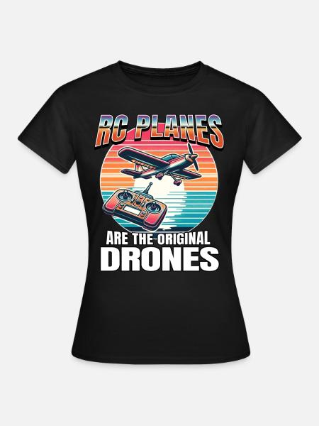 Modellflugzeug - Frauen T-Shirt - Schwarz