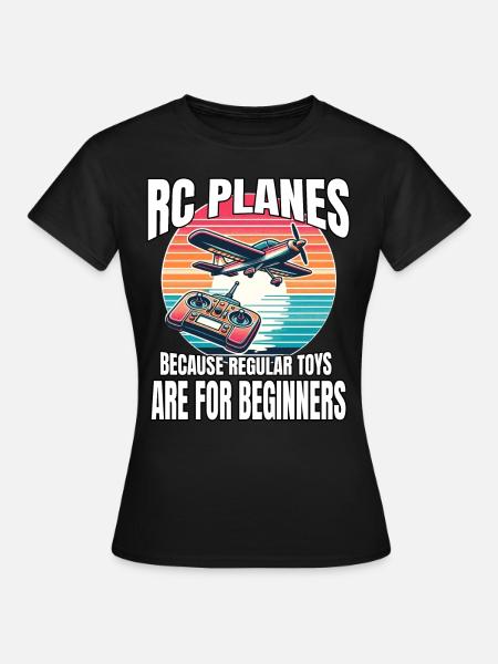 Modellflieger RC Flugzeug - Frauen T-Shirt - Schwarz