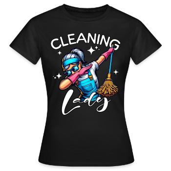 Femme de ménage - T-shirt Femme - noir - Devant - AI Model Female 172 dark (172cm)