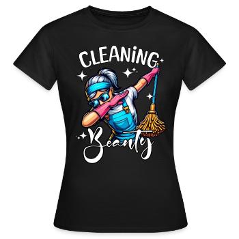 Femme de ménage - T-shirt Femme - noir - Devant - AI Model Female 172 dark (172cm)