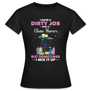 Femme de ménage - T-shirt Femme - noir - Devant - AI Model Female 172 dark (172cm)