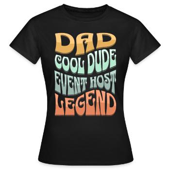 Papa Event Host - Frauen T-Shirt - Schwarz - Vorne - AI Model Female 172 dark (172cm)
